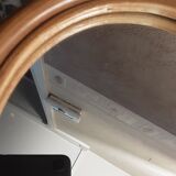 Hand-faced mirror - rattan - year 70