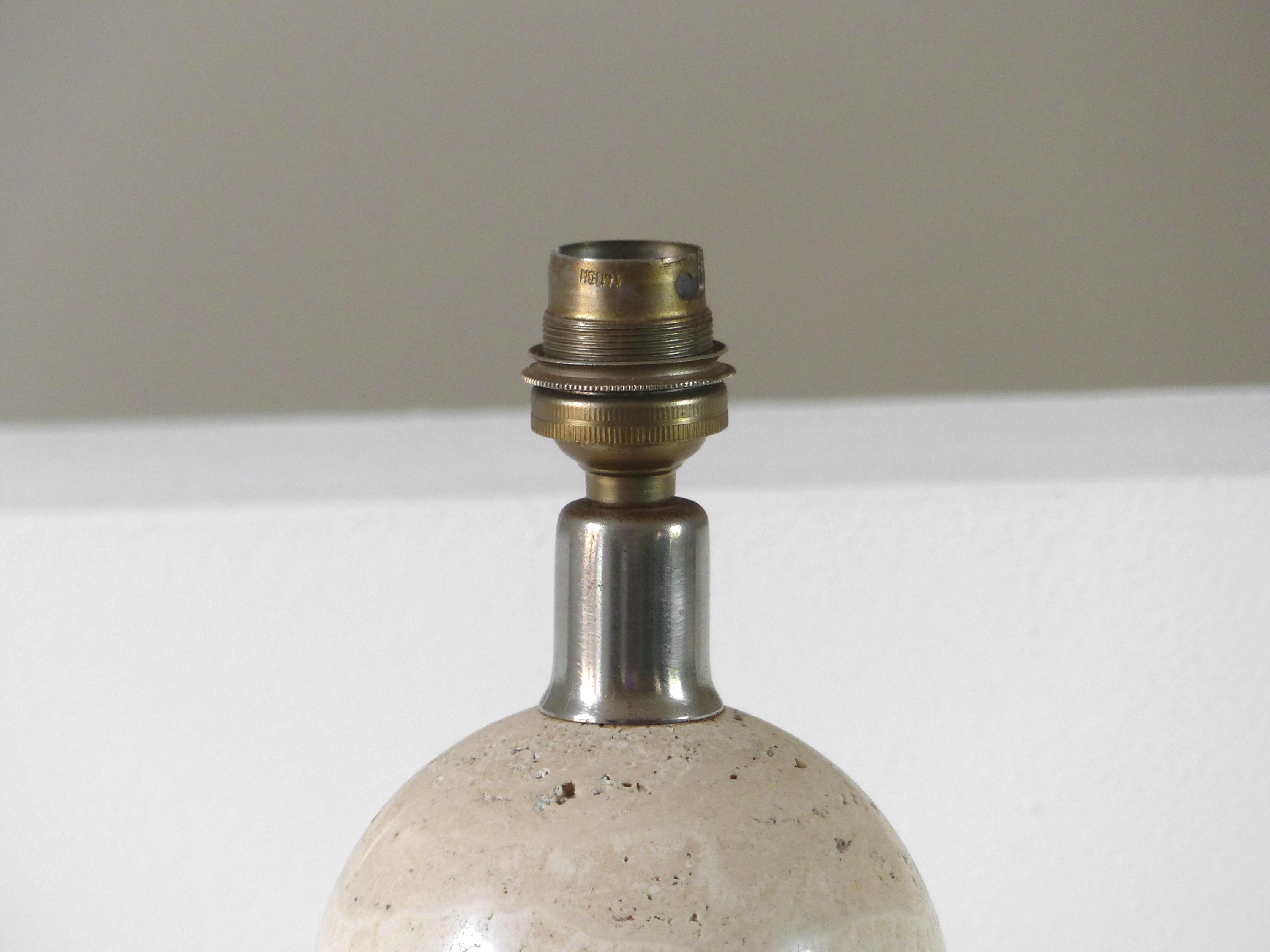 Travertine table lamp 1970