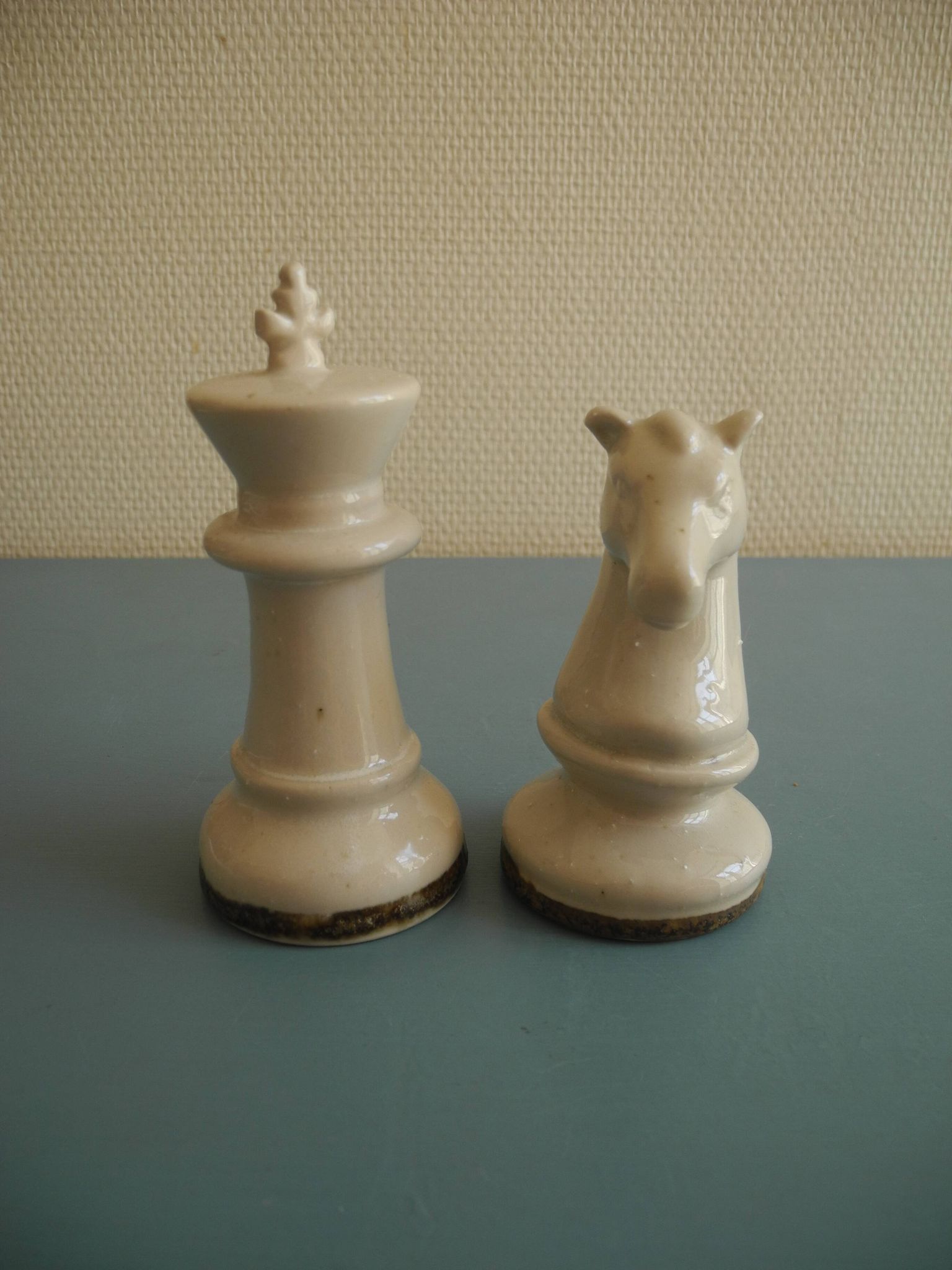 Duo pièces échec céramique déco ceramic chess pieces