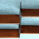 Nils Strinning 4-shelf teak wall-mounted bookcase, 165 cm x 75 cm