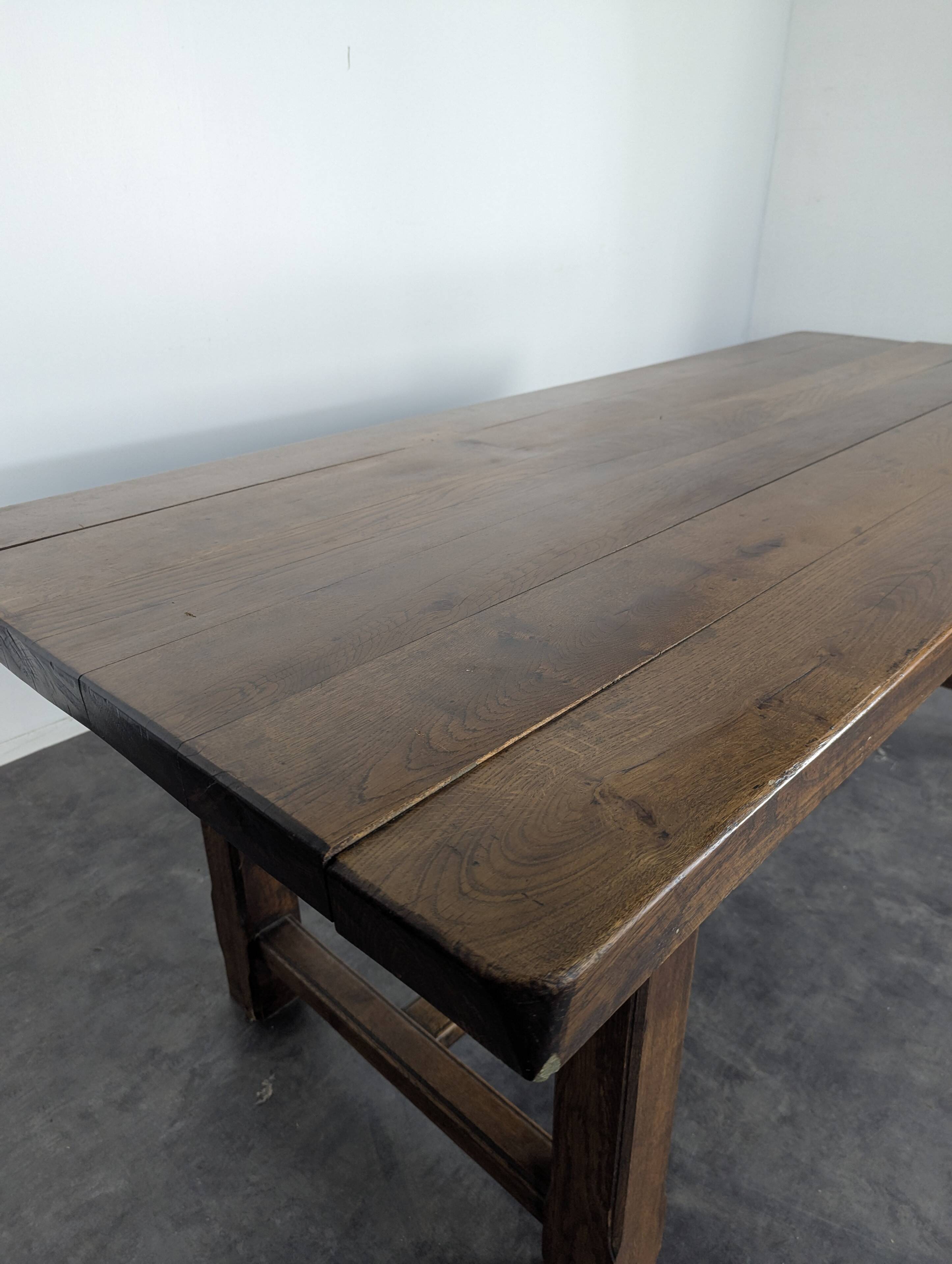 Solid oak farmhouse table