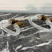 Pair of Murano glass and brass handles, Venice circa 1930