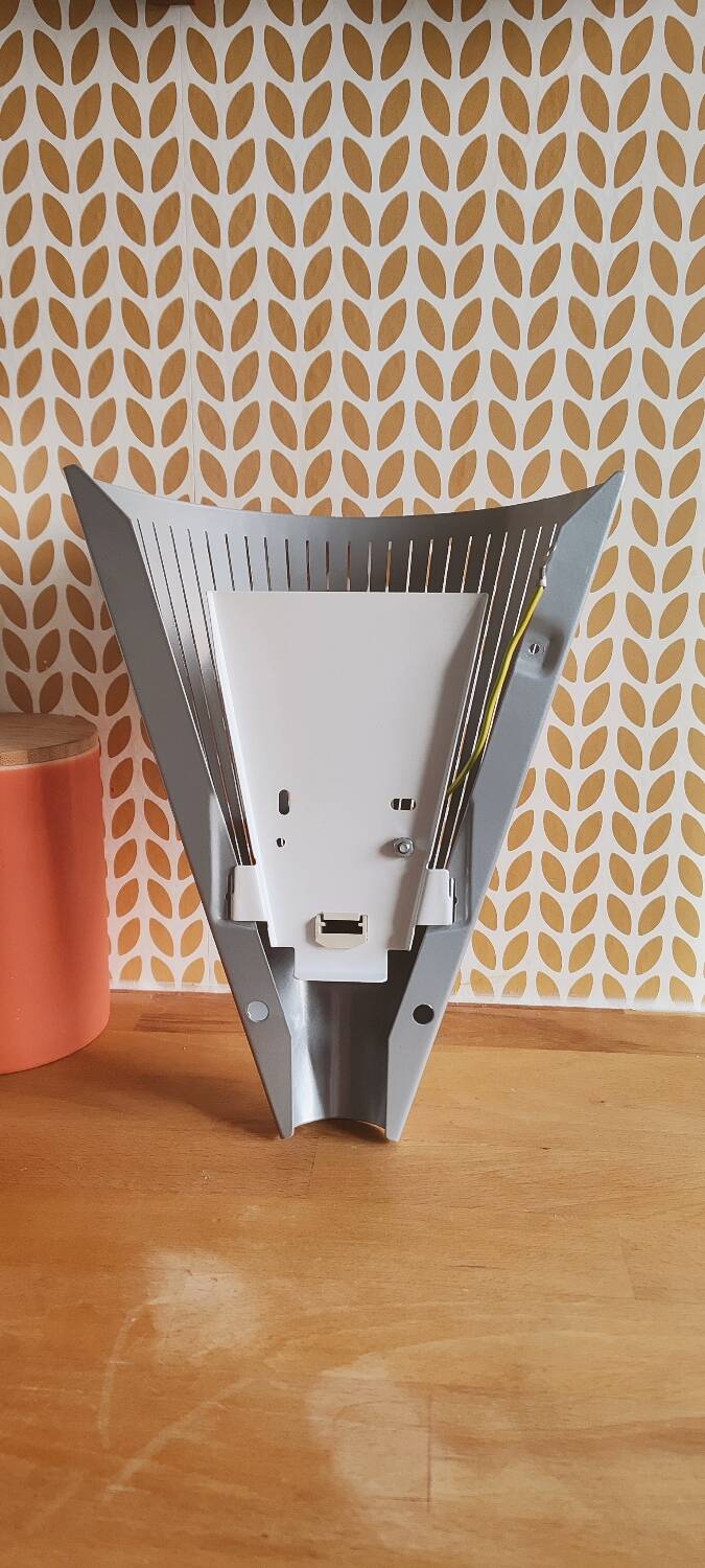 Klyka wall lamp in silver steel, vintage Ikea from the 90s/2000s.