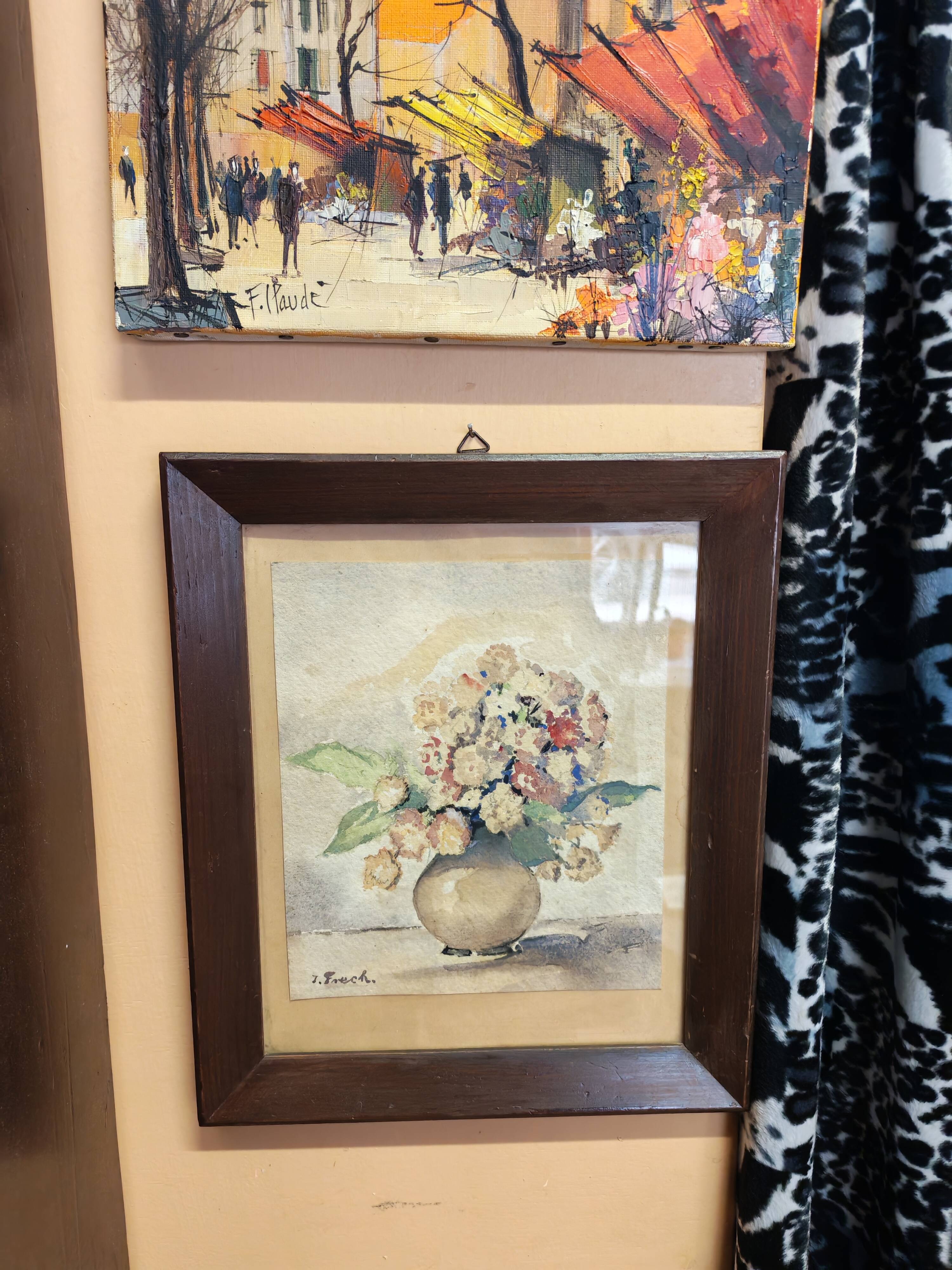 Set of two vintage flower illustrations