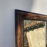 Classic wooden rectangular mirror