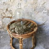 Rattan side table