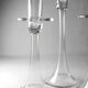 Trois bougeoirs en cristal vintage