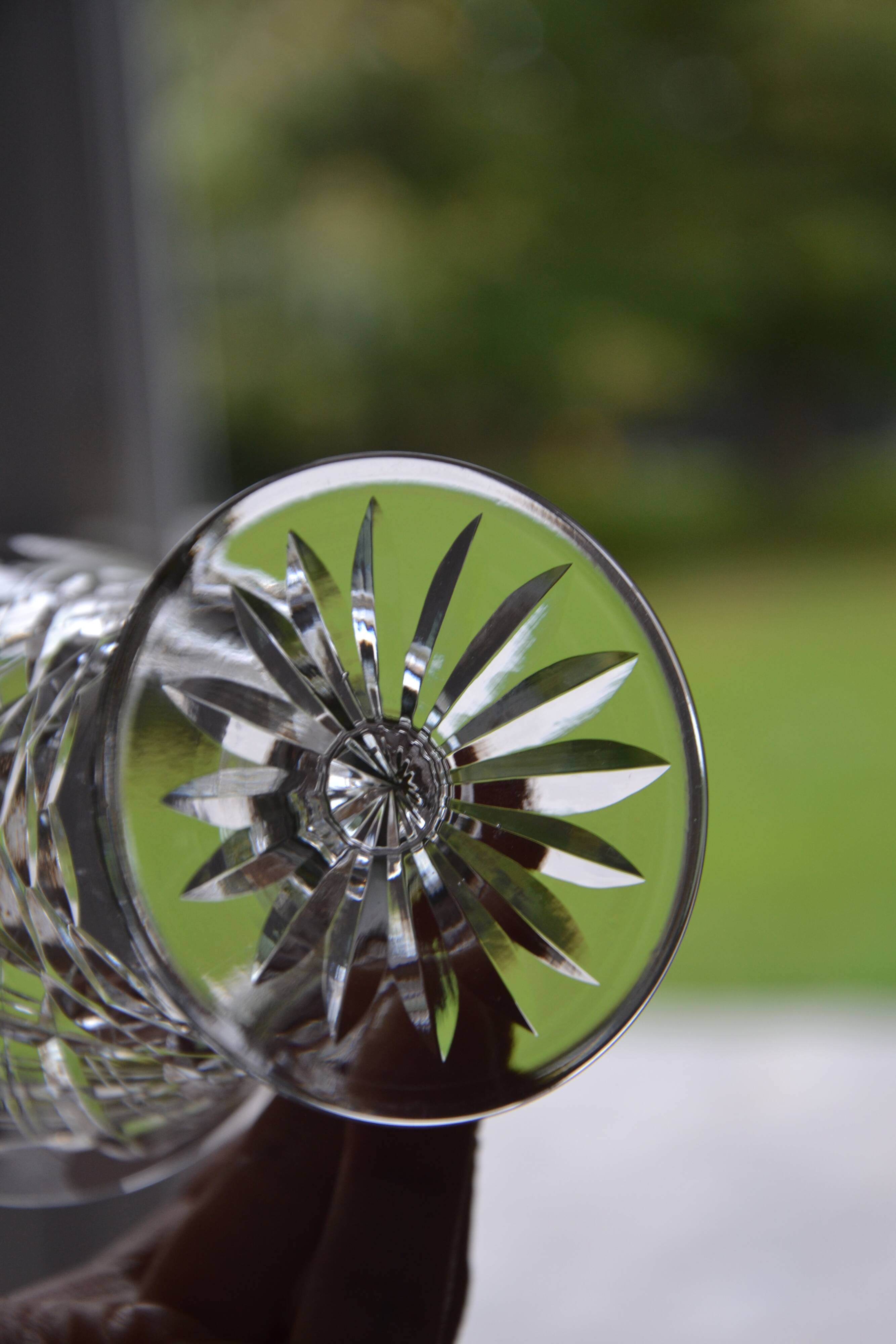 7 cut crystal wine glasses