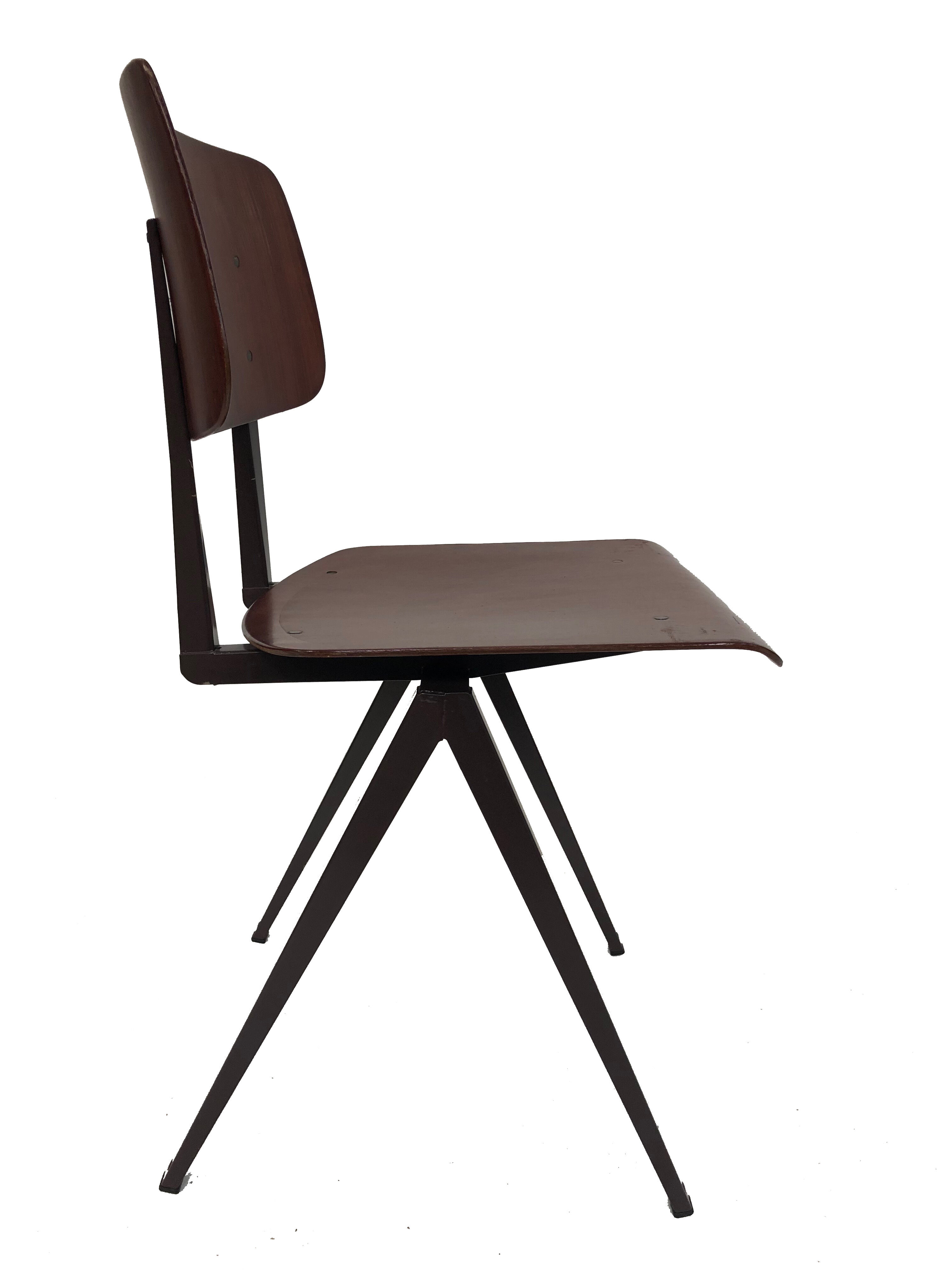 Vintage industrial chair Galvanitas S16 Pagholz Netherlands 60's