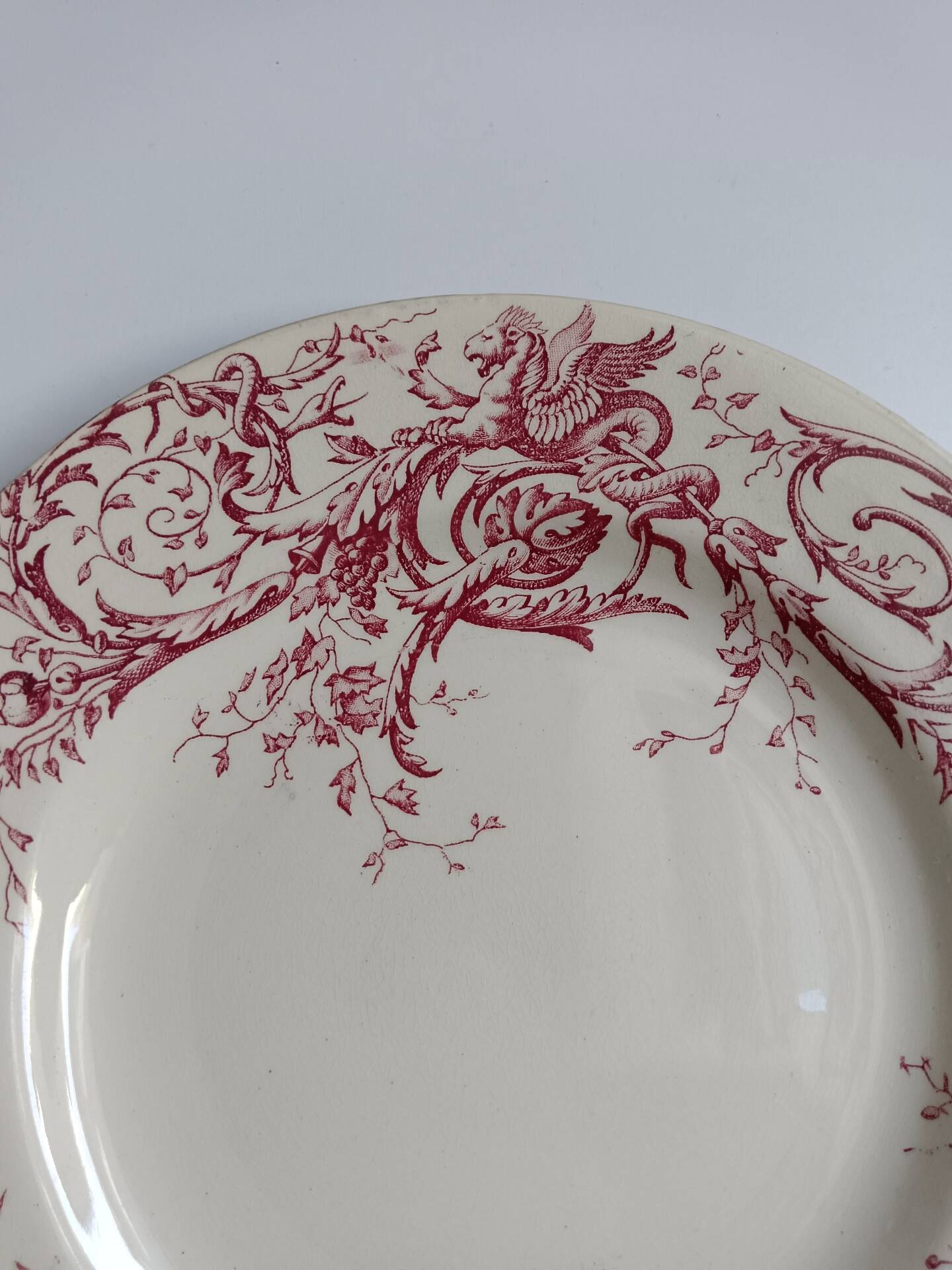 Joinville decorative plate KG Lunéville rose