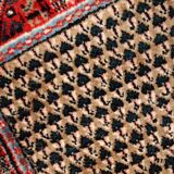 Vintage Indian Carpet Seraband handmade 65cm x 125cm 1970s, 1C801
