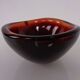 Swedish Burgundy Glass Bowl from Orrefors, 1960s
