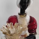 Set of 2 murano candlestick statuettes