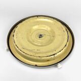 Turntable glass and stainless steel pattern cement tiles