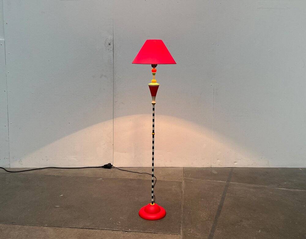 French vintage floor lamp by Olivier Villatte, 1980s.