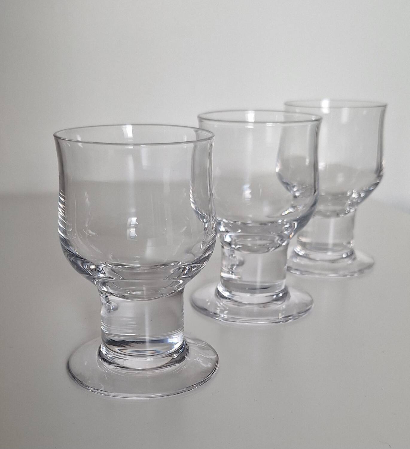 Thick vintage footed glasses