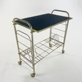 Hi_Fi furniture, brass and black velvet, circa 1970
