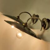 Pair of enamelled sheet metal wall lights