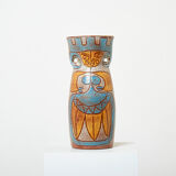 Rare glazed ceramic vase signed Accolay Maya collection around 1950