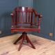 Mahogany office chair with swivel function
