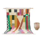 Azilal rug 295×195 cm – Abstract Moroccan rug with multicoloured geometric design, GO-973