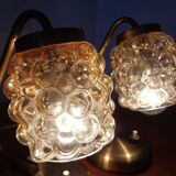 Amber Bubble Table Lamps by Richard Essig for Saku Leuchten, 1960s, Set of 2