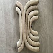Chandelier scandinave en bois à 8 branches