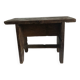 Small brutalist solid wood bench