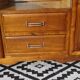Walnut buffet with black marble top