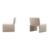 Set of 2 teddy lounge chairs, 70s Italy
