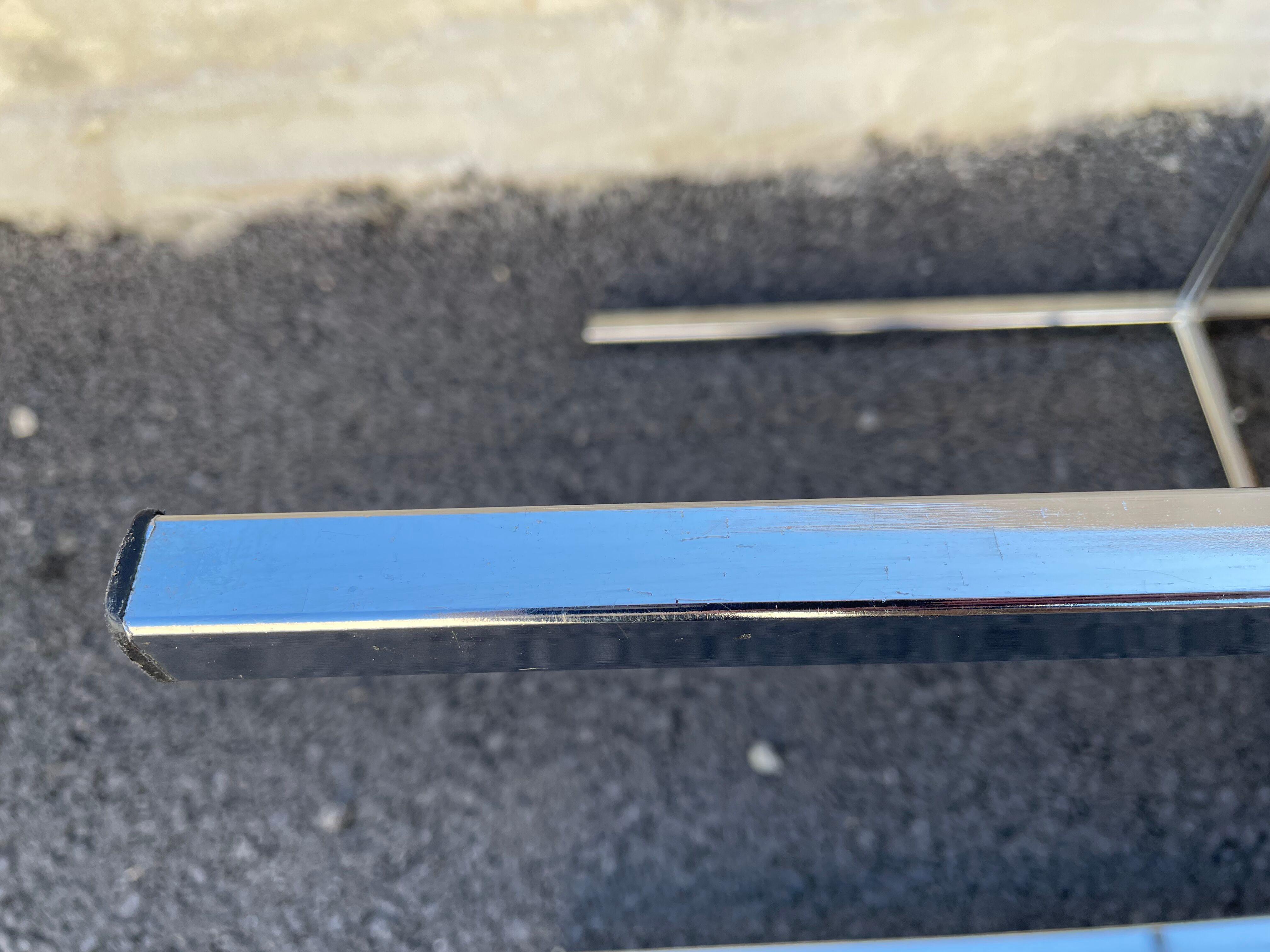 Stool year 70 skaï and chrome metal