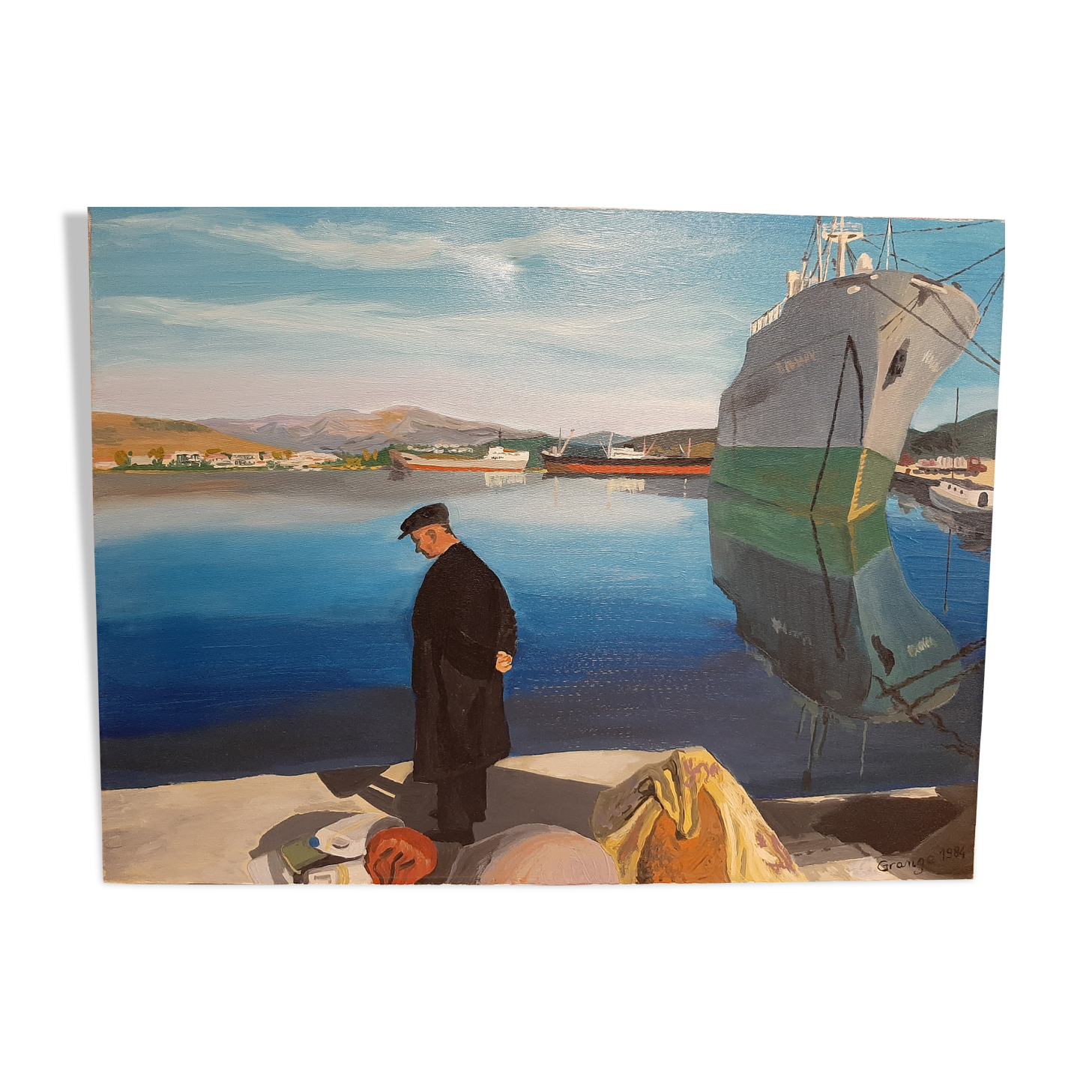 Huile sur toile "nostalgie grecque"