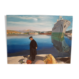 Huile sur toile "nostalgie grecque"