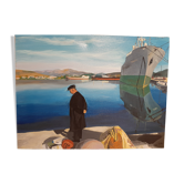 Huile sur toile "nostalgie grecque"