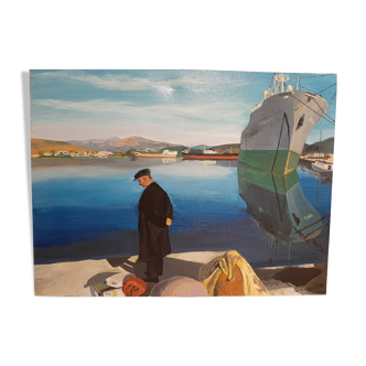Oil on canvas "Greek nostalgia"