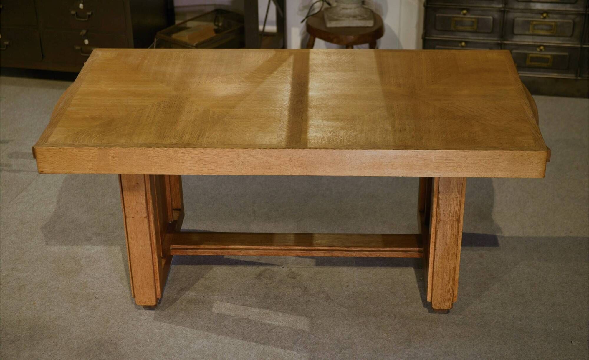 Table art déco en chêne par Léon et Maurice Jallot 1940’s