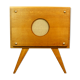 Golden oak compass stand & speaker cabinet 1960