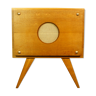 Golden oak compass stand & speaker cabinet 1960