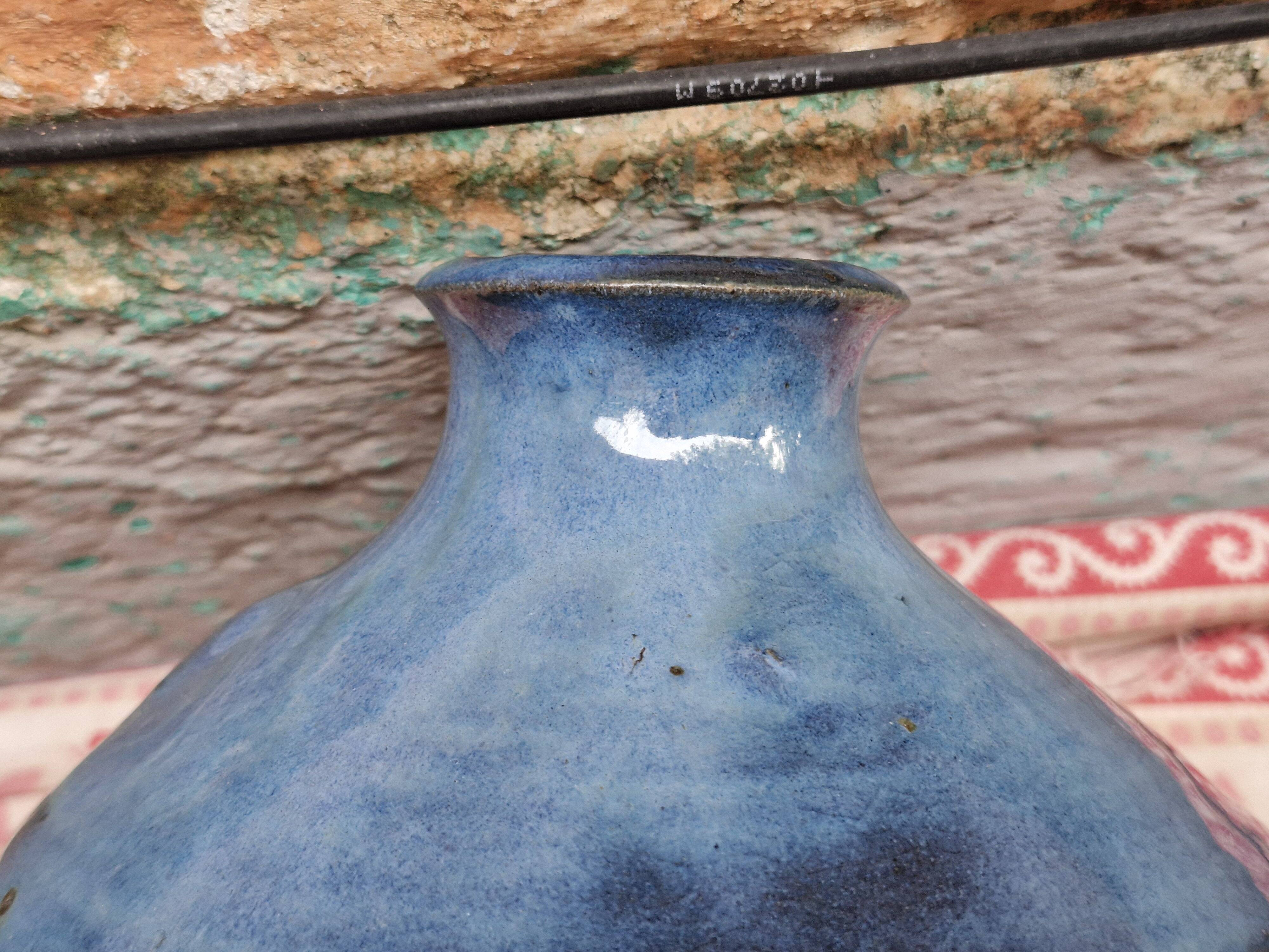 Vintage glazed ceramic vase Signed Z Karbowski