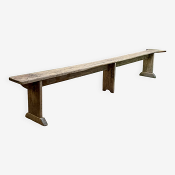 Farmhouse table bench in chestnut from the early 20th century