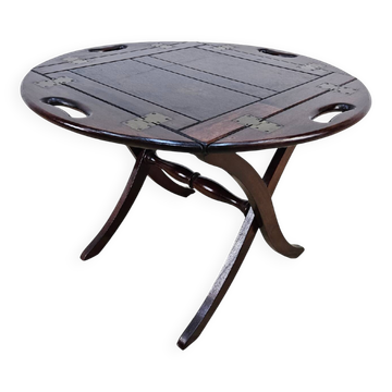 Vintage mahogany table, England, 1970s.