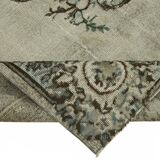 Overdyed Wool Vintage Handmade Carved Rug 169 cm x 288 cm