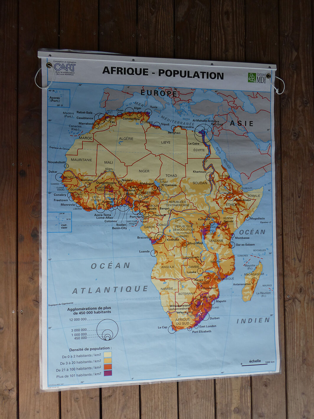 School map poster vintage Africa edition MDI