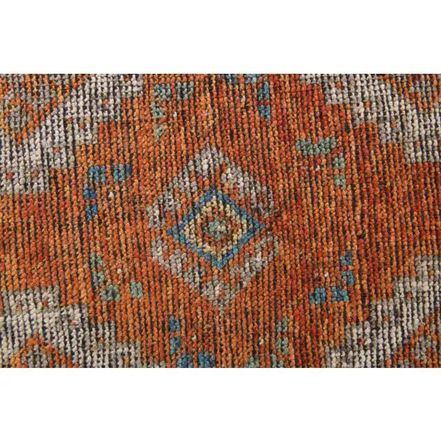 Vintage Turkish Hand-Knotted Wool Cotton Orange Area Rug 150x333
