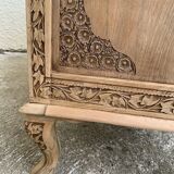 Carved solid Padouk chest of drawers 1950