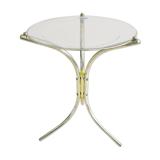 Table d'appoint en verre et métal doré