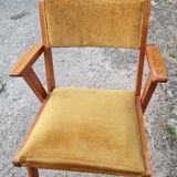 2 vintage compass foot chairs