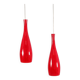 Lot de 2 suspensions en verre opale rouge « Bang » de Jacob Bang pour Fog & Morup