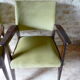 Pair of mahogany bridge armchairs