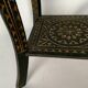 Table marocaine bois sculpte noirci 1950